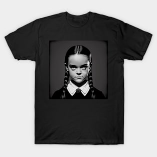 ADDAMS Family, Wednesday-inspired design, T-Shirt